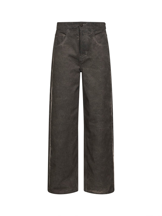 Jeans Phyllis in denim lavato marrone grigio