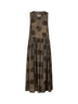 Abito midi Ardal in moulay stampato marrone grigio