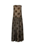 Abito midi Ardal in moulay stampato marrone grigio