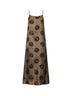 Grey brown printed moulay Anaya midi dress