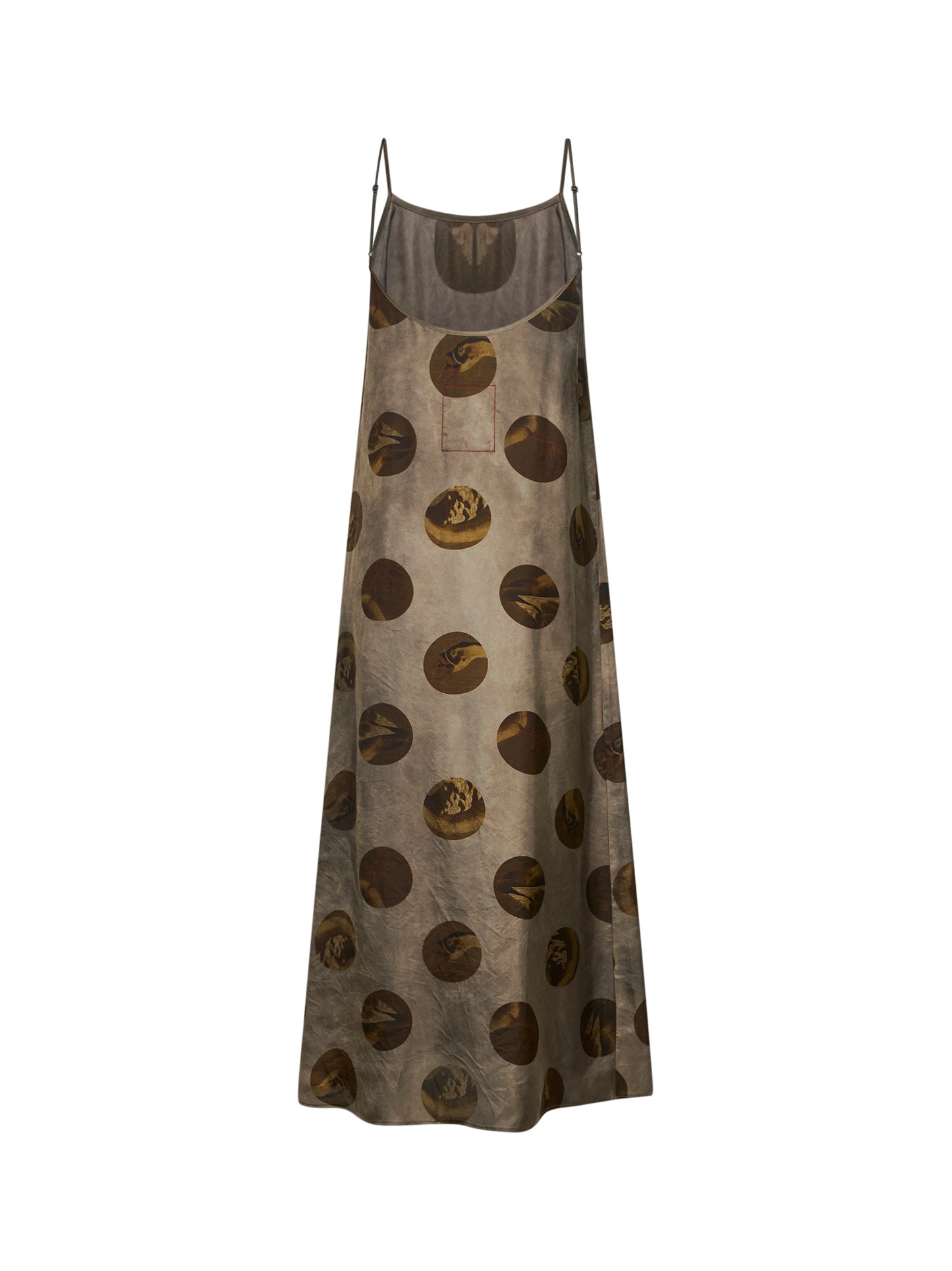 Grey brown printed moulay Anaya midi dress