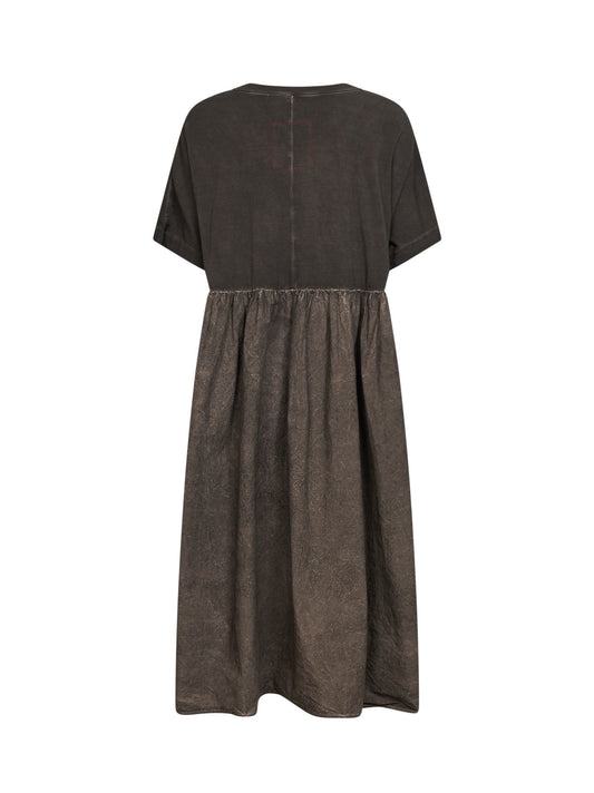 Abito midi Dana in jersey lavato marrone grigio