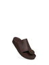 Brown leather Round thong sandals