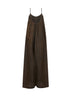 Dark brown chevron cupro Paul jumpsuit