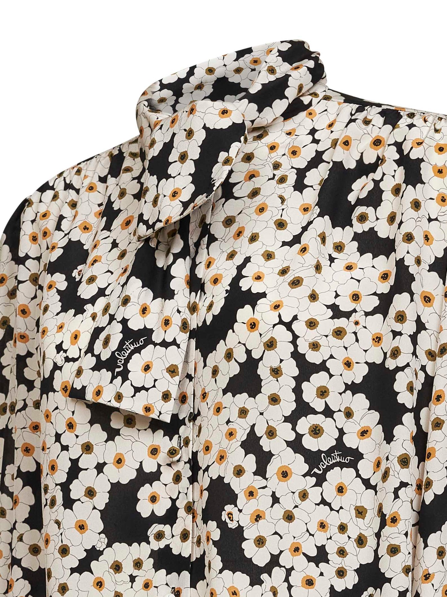 Apres l'Hiver Primula printed Crepe de Chine shirt