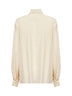 Vanilla Crepe De Chine shirt with bows