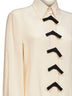 Vanilla Crepe De Chine shirt with bows