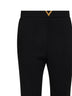 Black Wool Crepe flared trousers