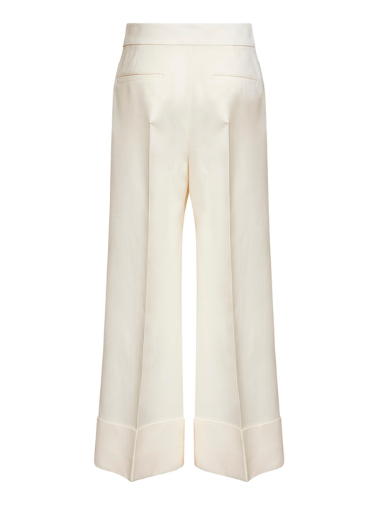 Ivory Crepe Couture trousers