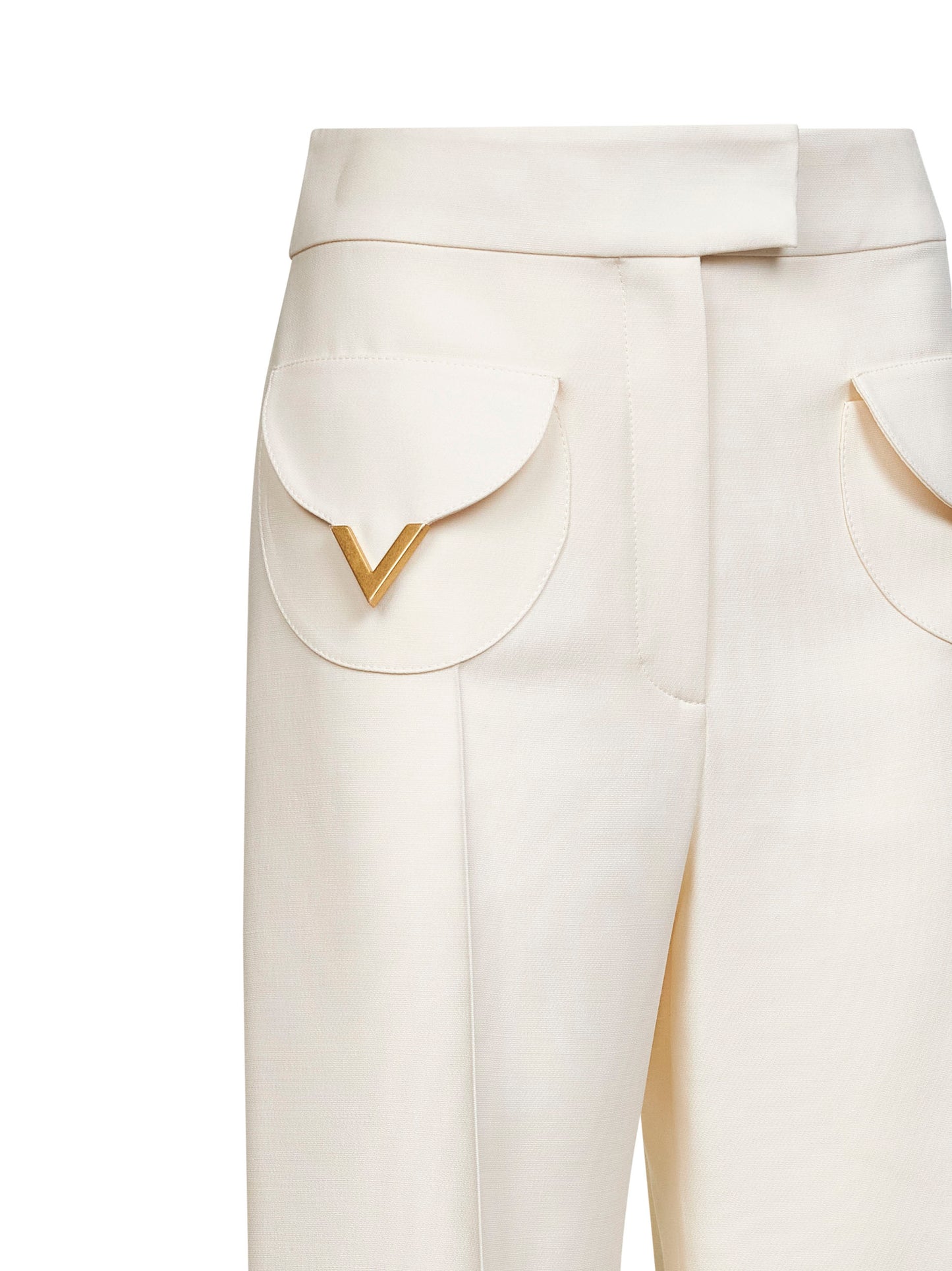 Ivory Crepe Couture trousers