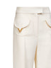 Ivory Crepe Couture trousers