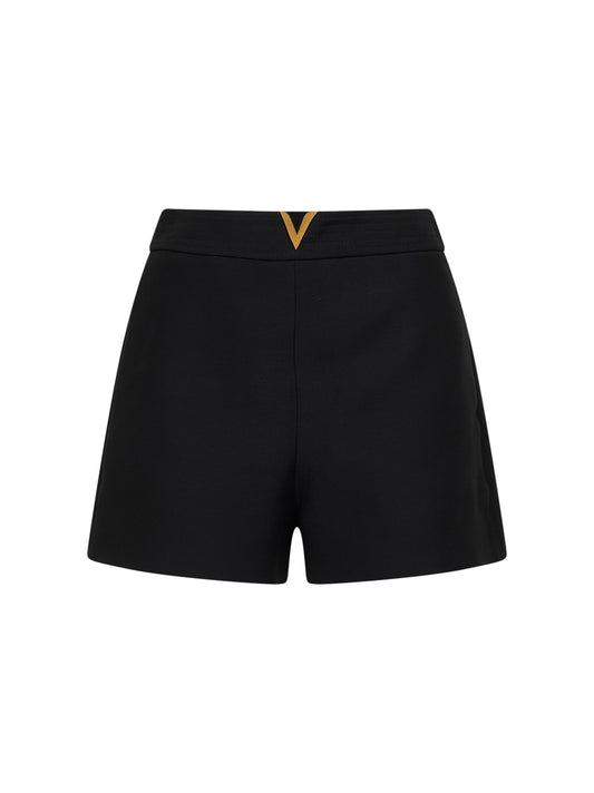 Shorts in Crepe Couture nero