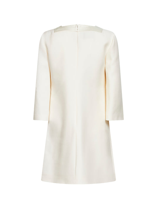 Miniabito in Crepe Couture avorio