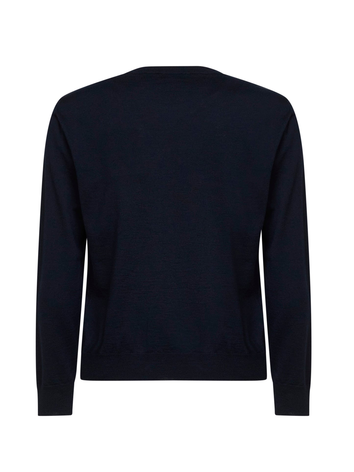 Maglia Valentino in lana blu navy con Vlogo patch