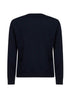Maglia Valentino in lana blu navy con Vlogo patch