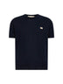 Maglia Valentino in lana blu navy con Vlogo patch