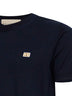 Maglia Valentino in lana blu navy con Vlogo patch