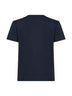 Navy blue cotton Vg embroidery T-shirt