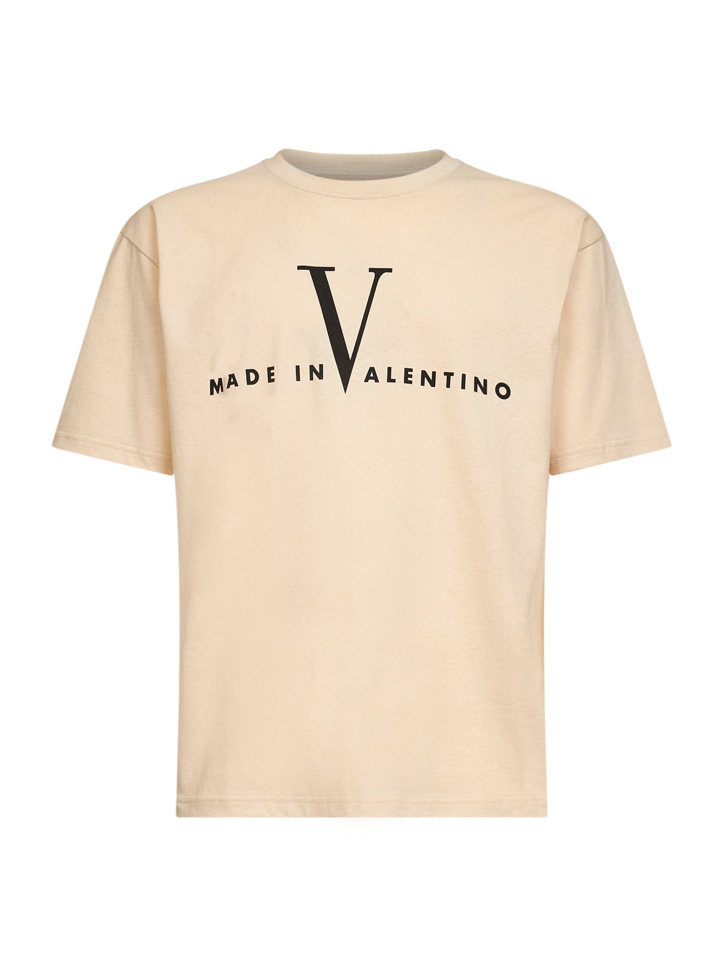 Butter cotton Valentino T-Shirt with Made In Valentino print