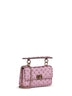 Pink Rockstud Spike small crossbody bag<BR/>