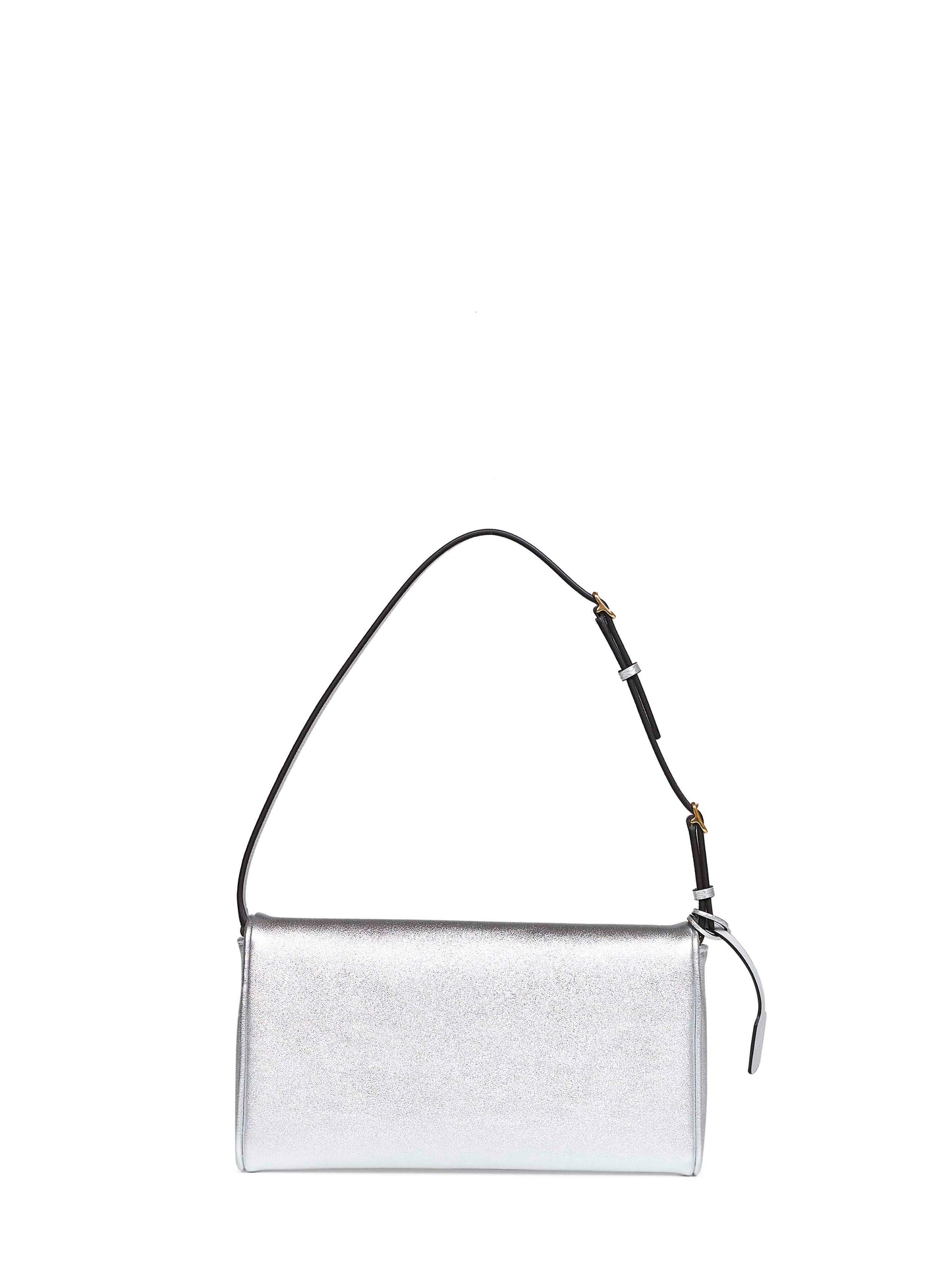Borsa piccola a spalla Valentino Garavani DeVain argento