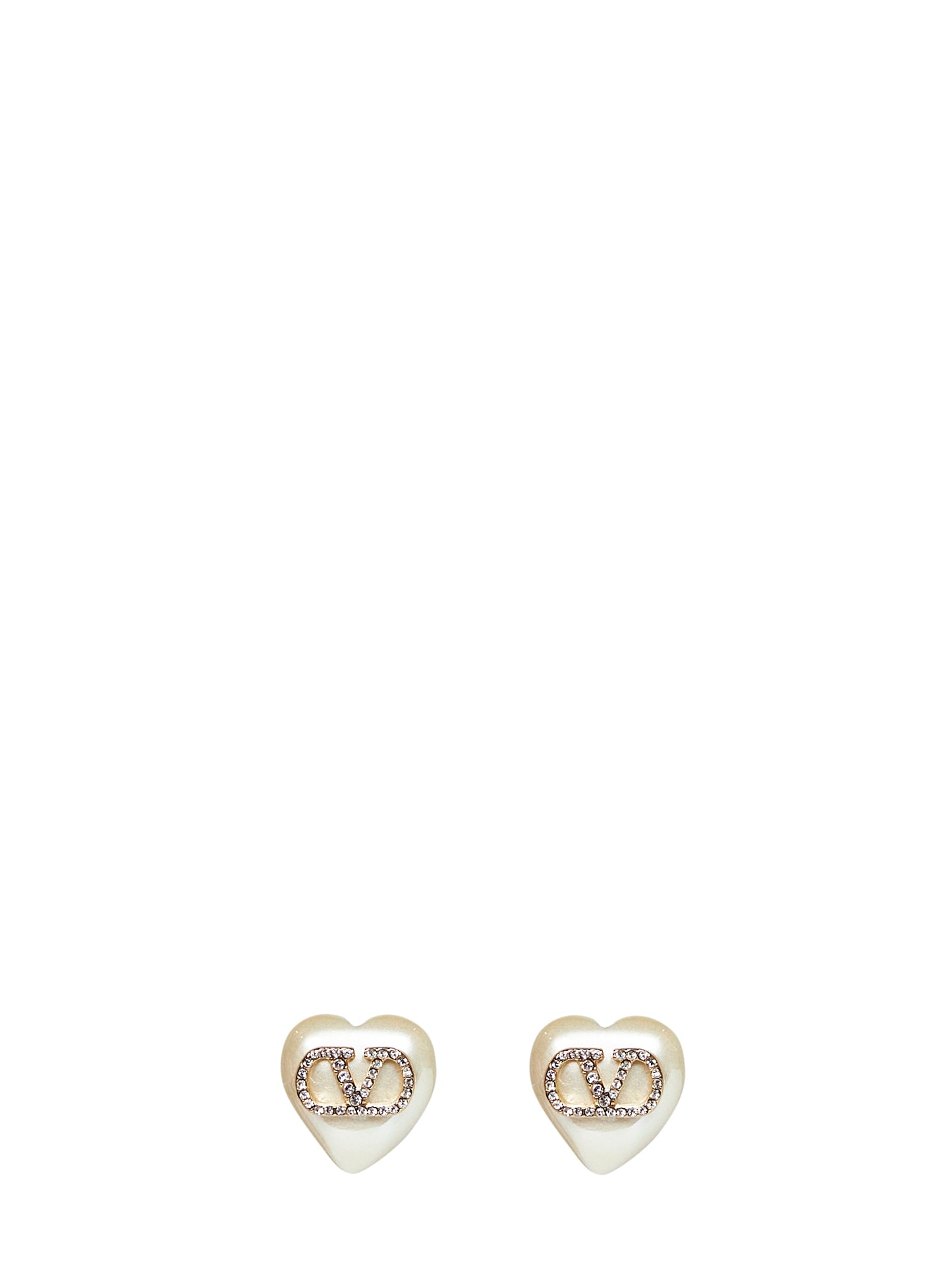Orecchini VLogo Signature a forma di cuore oro