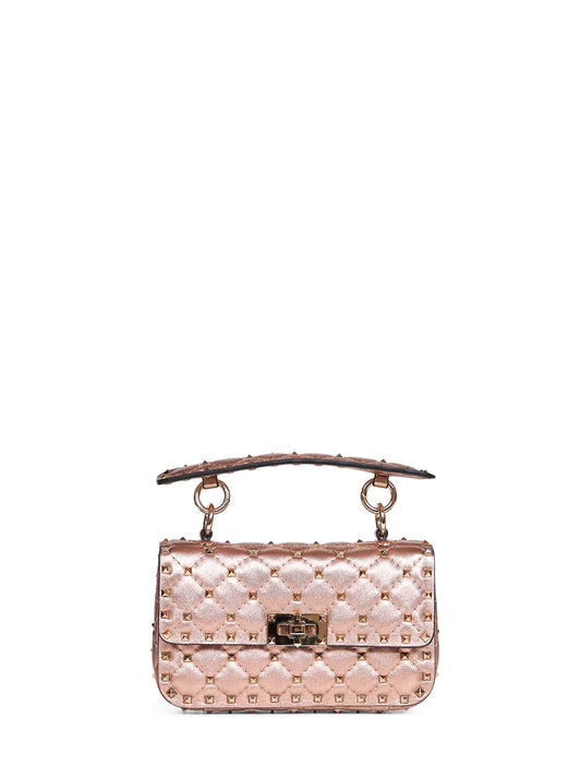 Borsa a tracolla piccola Rockstud Spike rosa