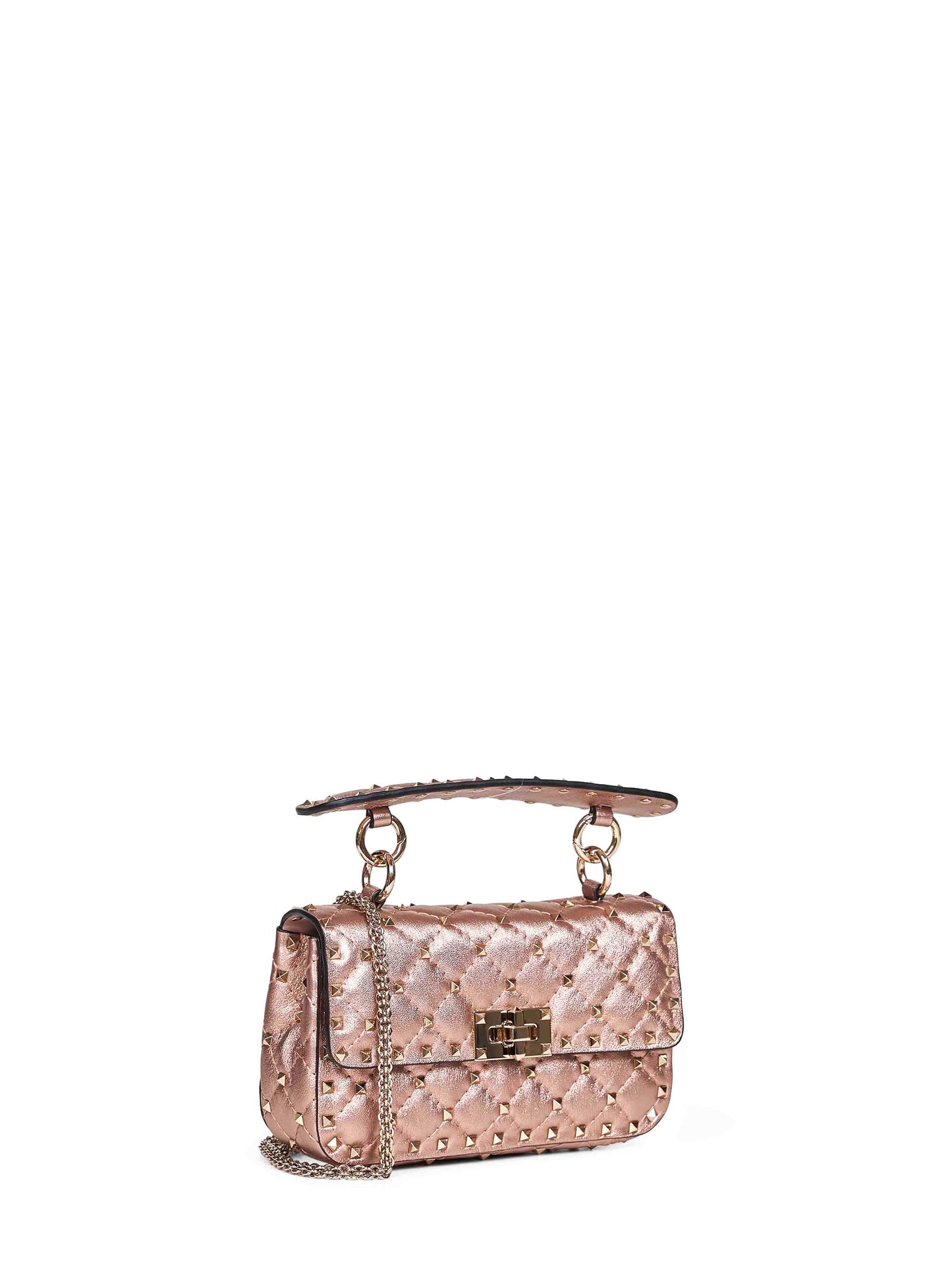 Rose cannelle Rockstud Spike small crossbody bag