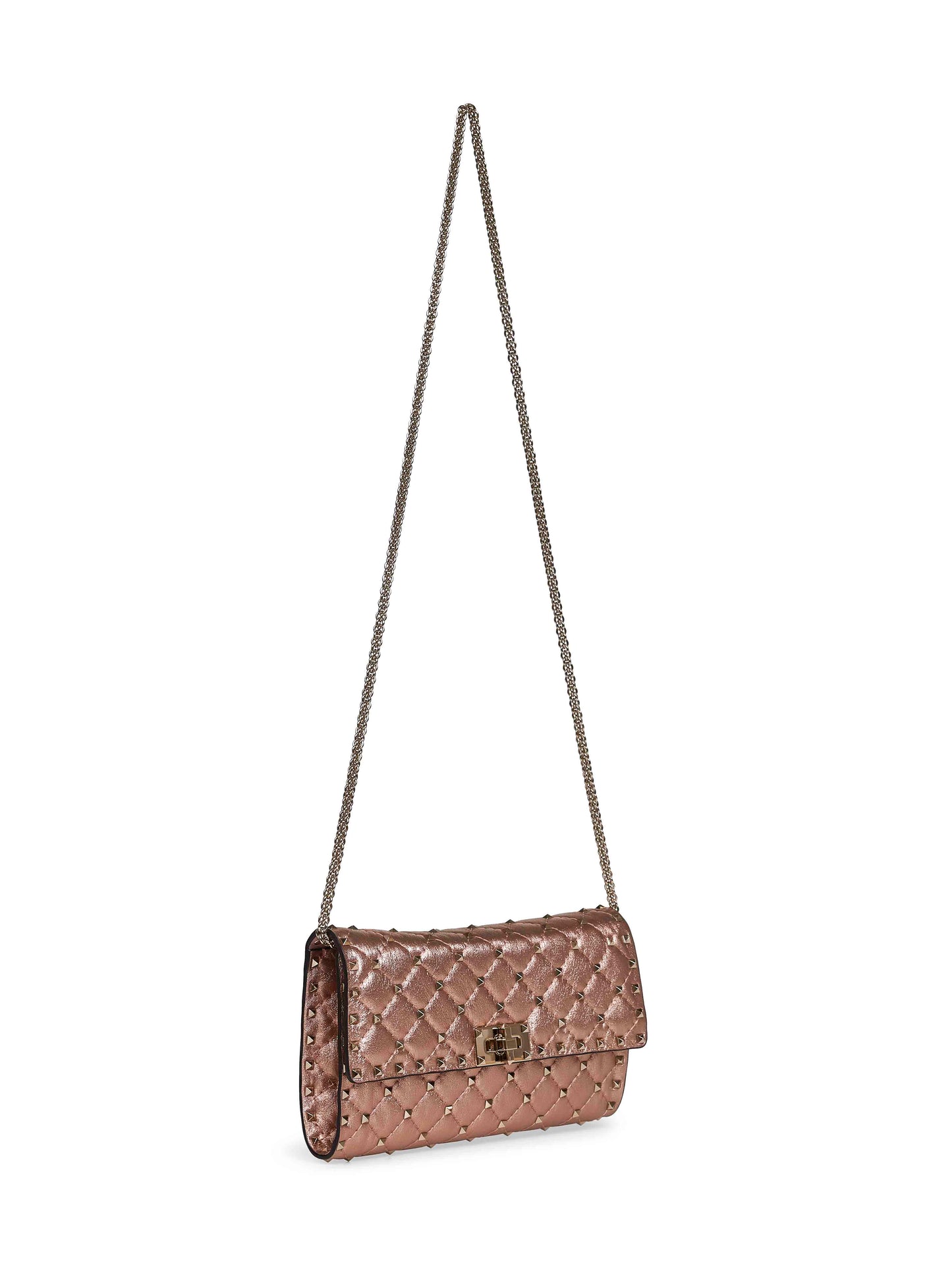Rose cannelle Valentino Garavani Rockstud Spike crossbody bag