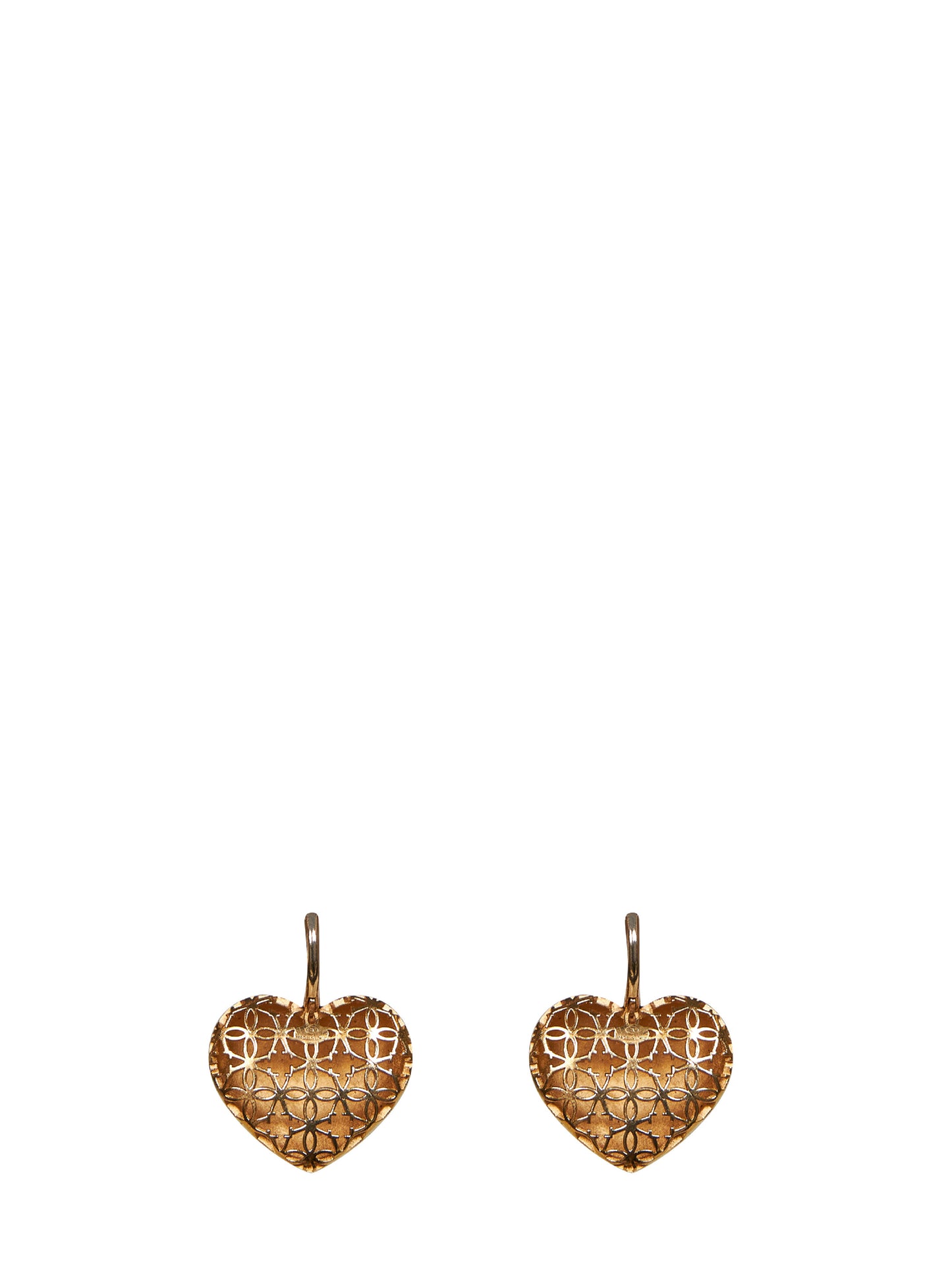Gold and black metal and enamel Coeur Royal earrings