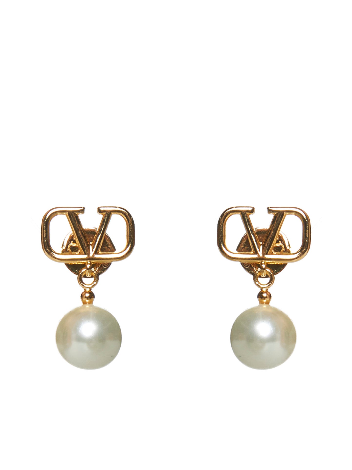 VLogo Signature Earrings with Swarovski Pearls