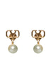 VLogo Signature Earrings with Swarovski Pearls