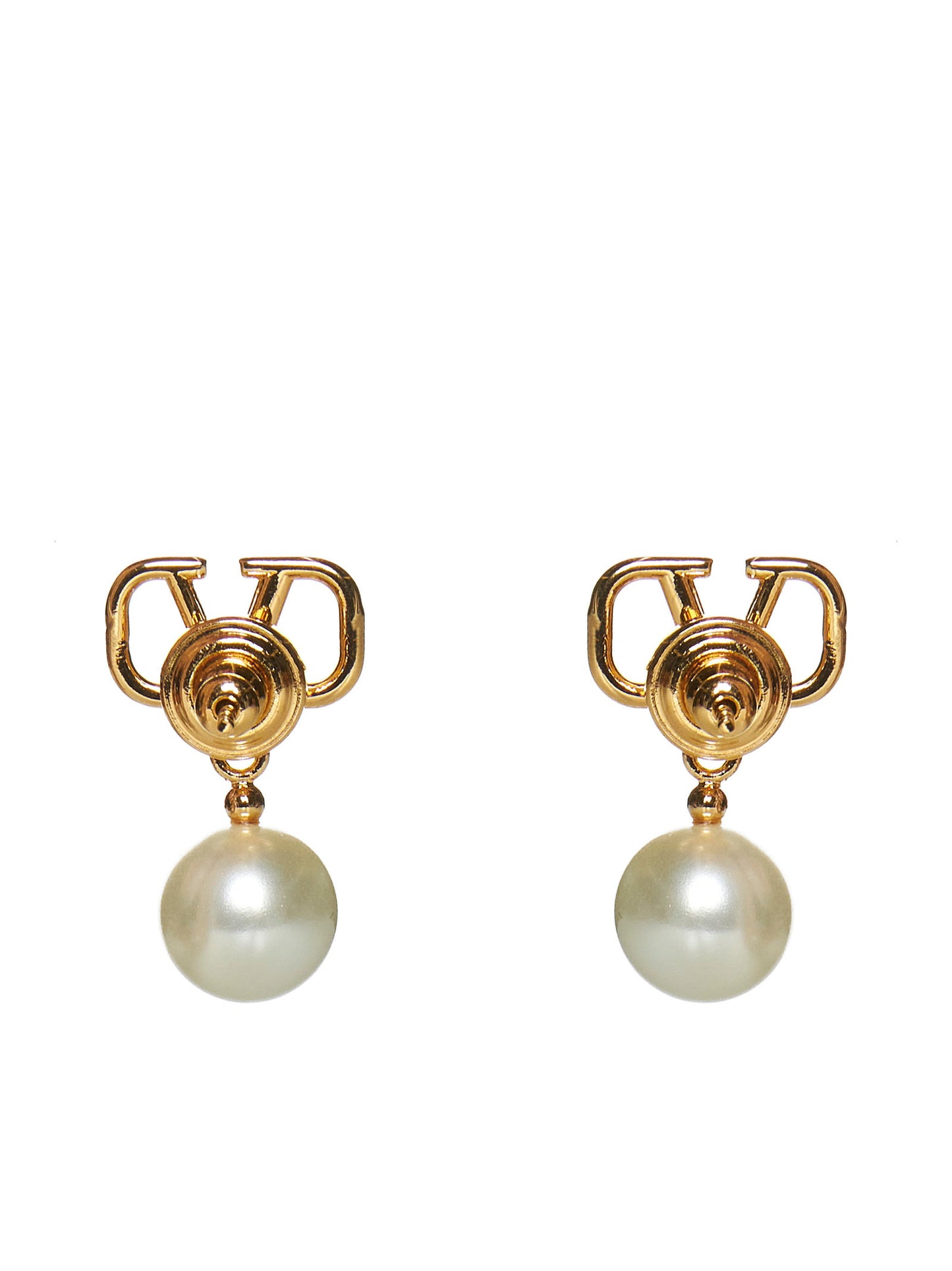 VLogo Signature Earrings with Swarovski Pearls