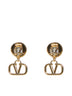 Gold-Tone VLogo Signature Earrings with Silver Swarovski Crystals