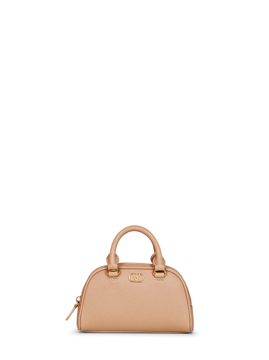 Rose sand VLogo Signature mini dome bag