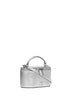 Silver Vlogo Signature mini vanity bag