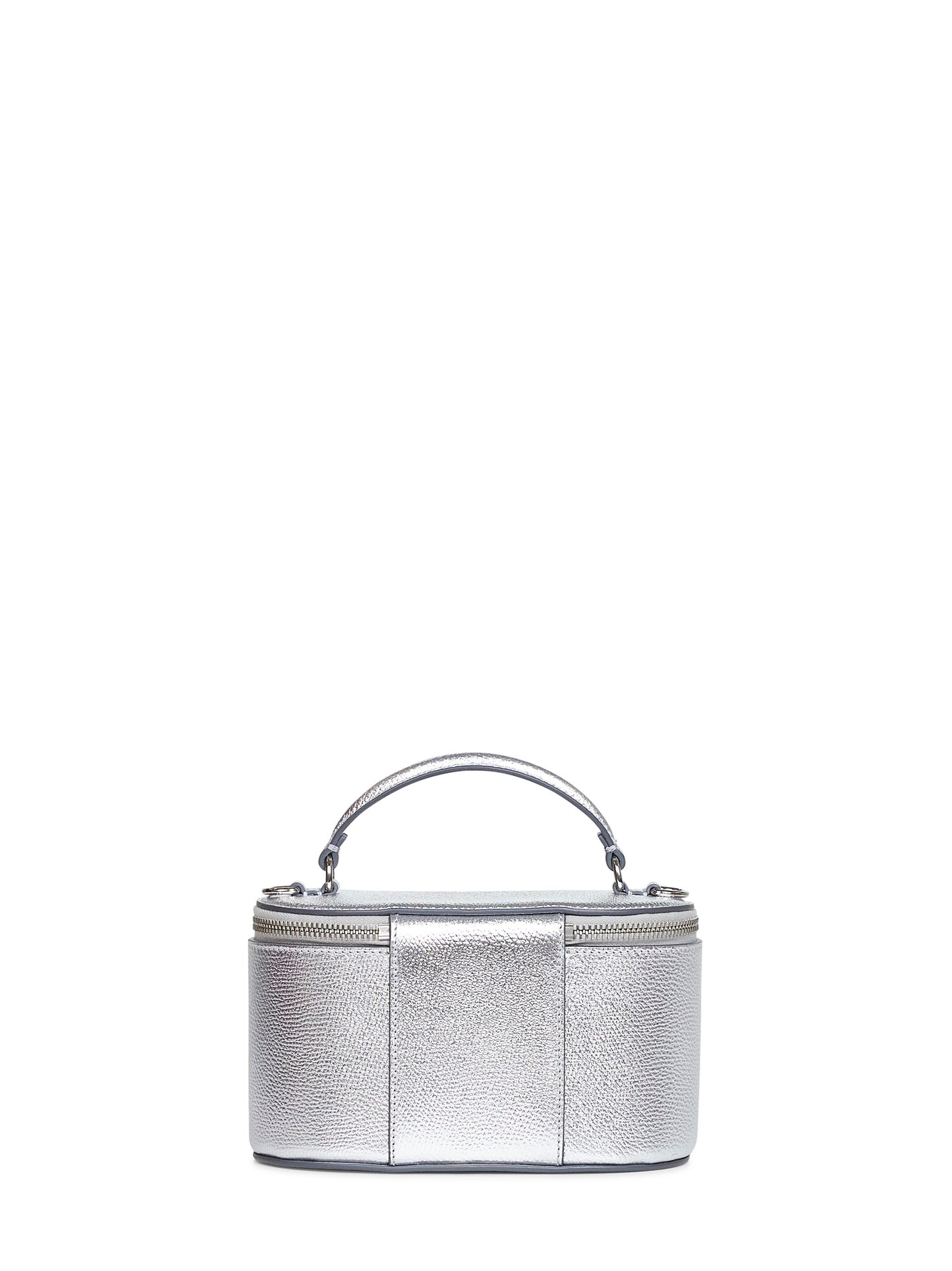 Silver Vlogo Signature mini vanity bag