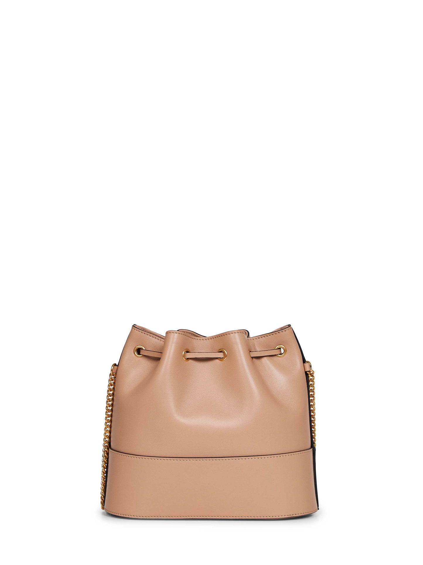 Rose sand VLogo Signature mini bucket bag