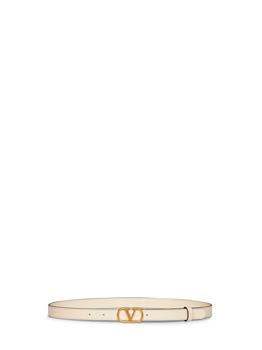 Butter shiny calfskin leather VLogo Signature belt