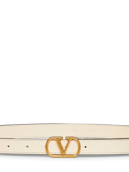 Butter shiny calfskin leather VLogo Signature belt