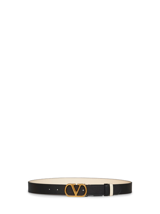 Black and butter VLogo Signature reversible belt