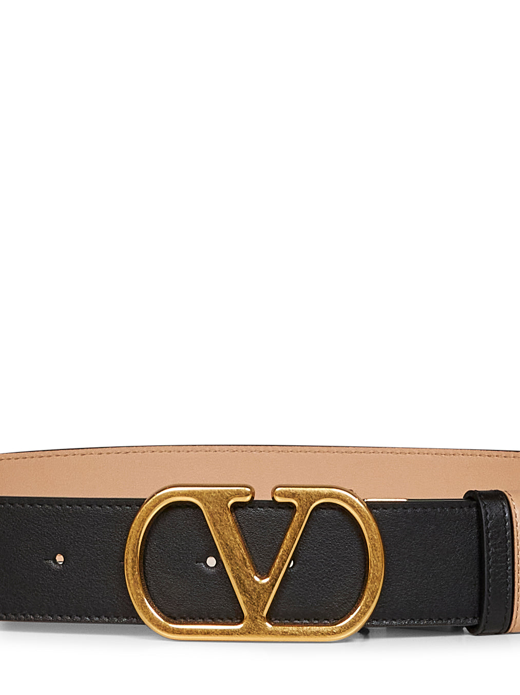 Black and rose sand VLogo Signature reversible belt