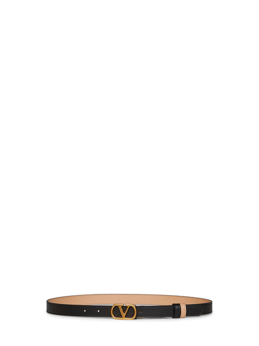 Black and rose sand VLogo Signature reversible belt