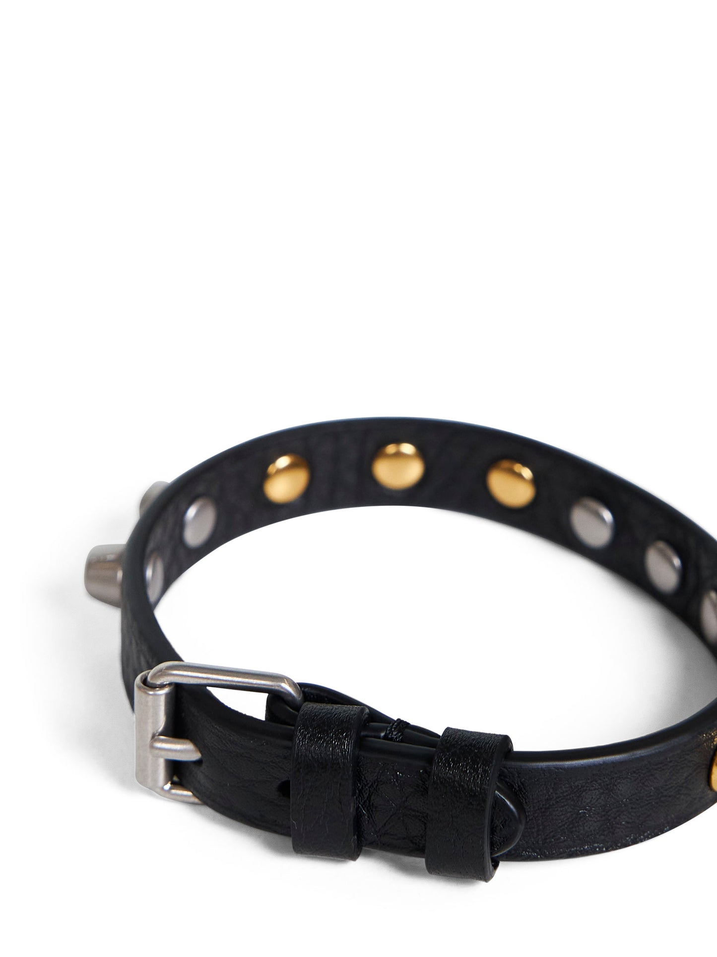 Bracciale Rockstud in pelle nera