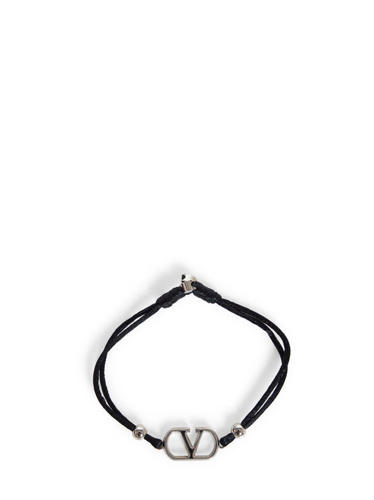 Black cord Vlogo Signature bracelet