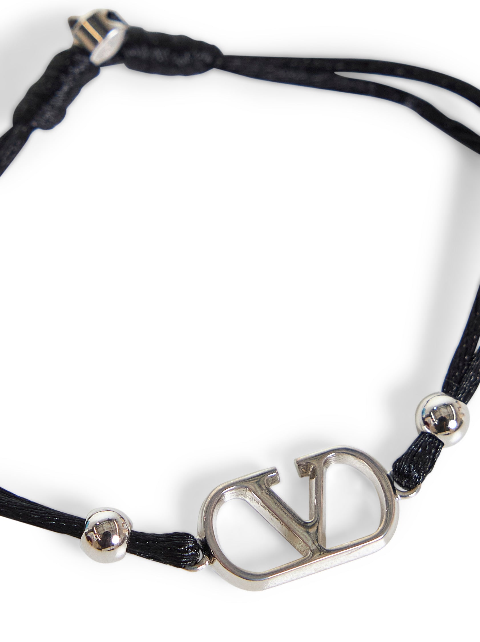 Black cord Vlogo Signature bracelet – Daniello.com