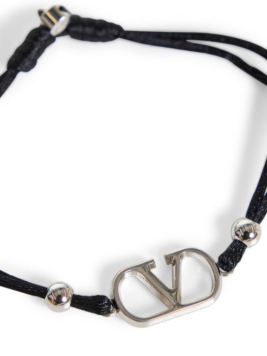 Black cord Vlogo Signature bracelet
