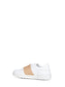 White and sahara calfskin leather Open sneakers