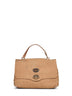 Beige maggese Small Postina handbag<BR/>