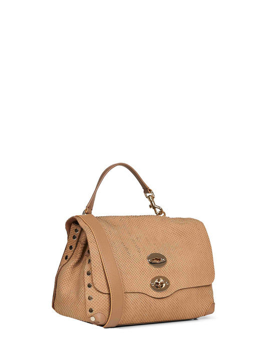 Beige maggese Small Postina handbag<BR/>
